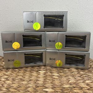 NEW in Box, Ikoo Home Effortless Detangle Brush in Gold Metallic Soleil, 5ct Set